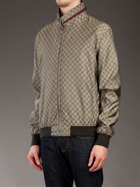 men's green gucci jacket|Gucci monogram jacket men.